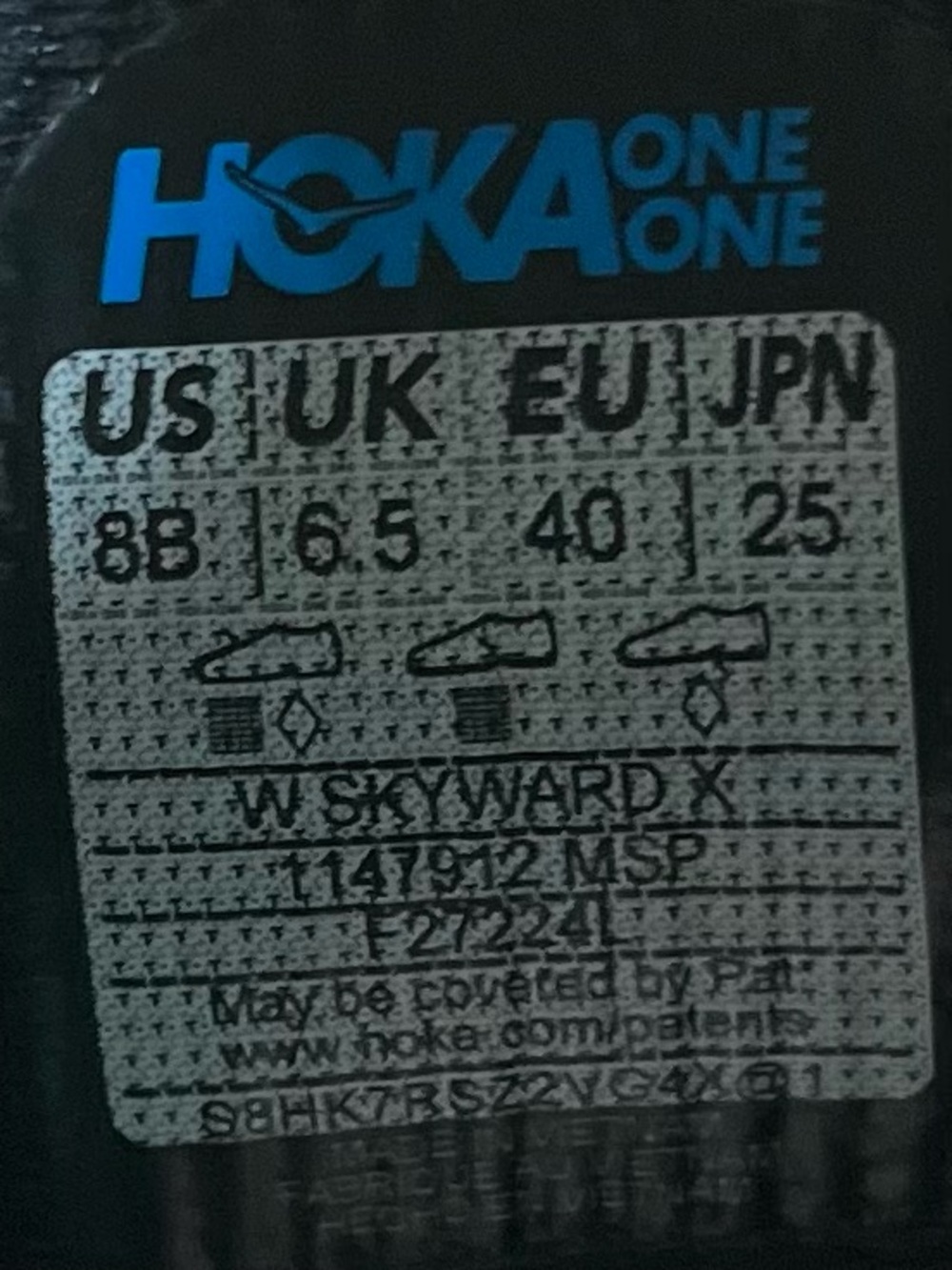 Hoka One One Skyward X Womens Size 8 Running Shoes Sneakers Mint/Blue Spark - Picture 11 of 12
